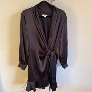 Bar III Black Wrap Dress